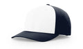 Richardson 632 Laser Perf R-Flex Adjustable Hat –  White/Black - Customized with Your Logo