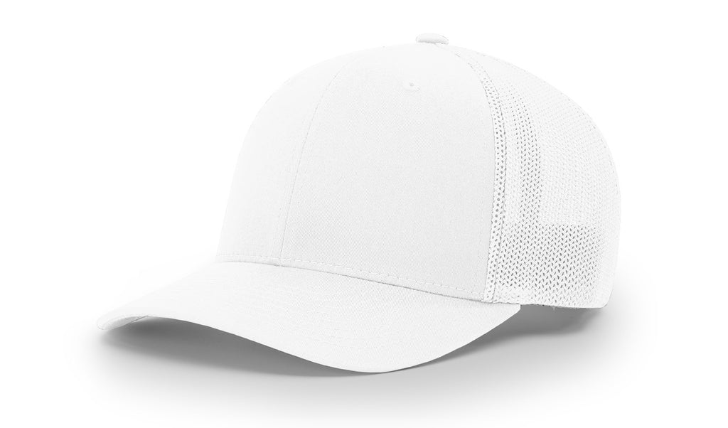 Richardson 110 R-Flex Trucker Cap (Flex Fitted) – White - Customized with Your Logo