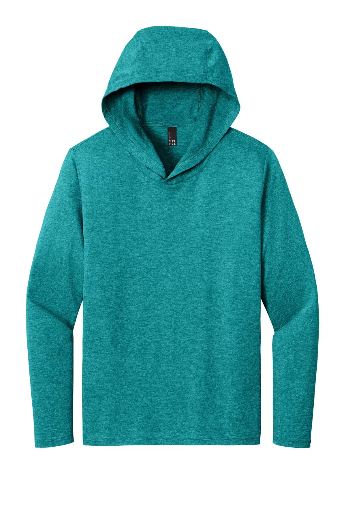 District DM139 - Unisex Perfect Tri Long Sleeve Hoodie - Custom Logo - 4" Left Chest Print (Copy)