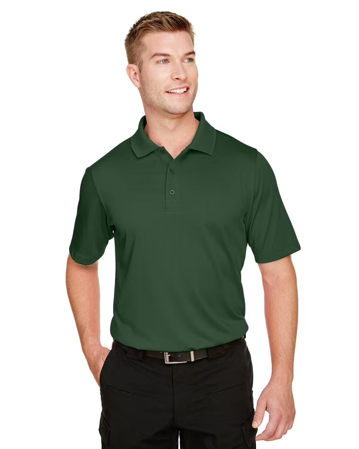 Harriton M348 - Men's Advantage Snag Protection Polo - Custom Logo - 4" LEFT CHEST EMBROIDERED (Copy) (Copy)