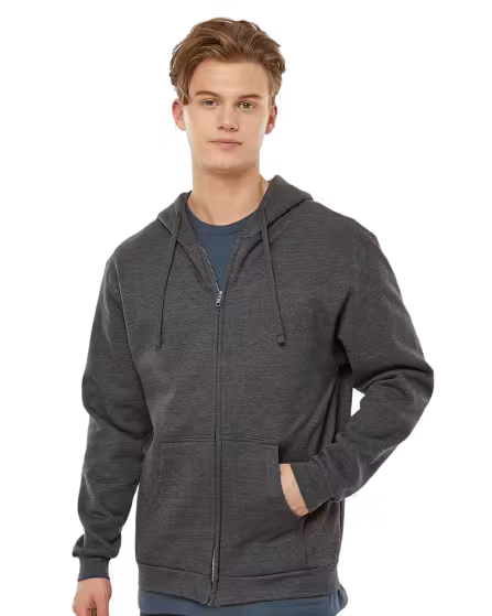 Tultex 0331TC - Unisex Fleece Zip Hoodie- Custom Logo - 4" LEFT CHEST PRINT