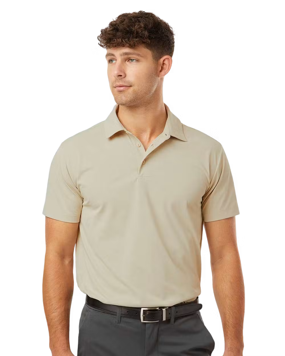 AllPro 4HM00 - Performance Mélange Polo  - Custom Logo - 4" LEFT CHEST EMBROIDERED