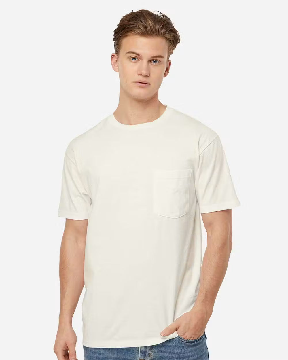 Tultex Pocket T-Shirt - Custom Logo - 4" Left Chest + Full Back Print