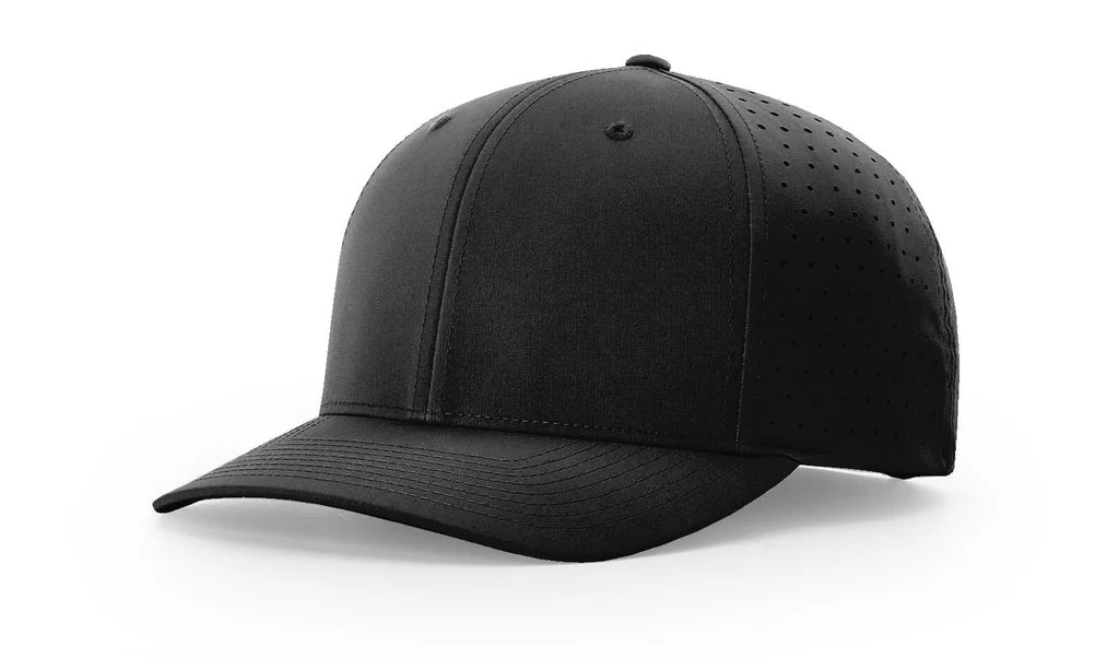 Richardson 632 Laser Perf R-Flex Adjustable Hat – Black - Customized with Your Logo