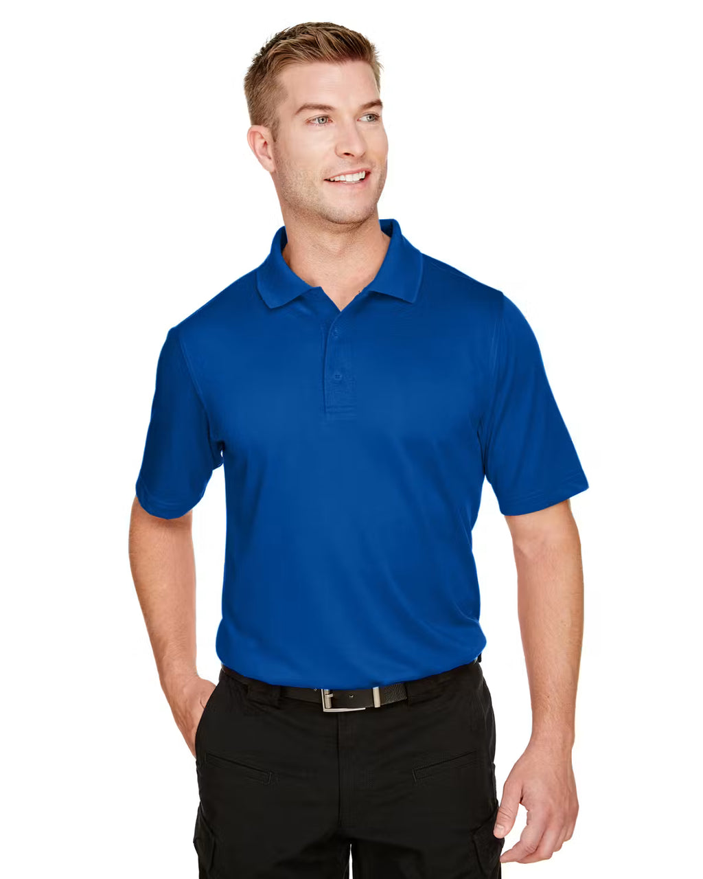 Harriton M348 - Men's Advantage Snag Protection Polo - Custom Logo - 4" LEFT CHEST EMBROIDERED (Copy) (Copy)