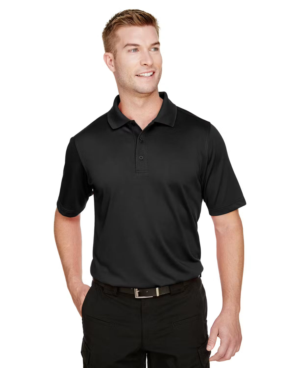 Harriton M348 - Men's Advantage Snag Protection Polo - Custom Logo - 4" LEFT CHEST EMBROIDERED (Copy) (Copy)
