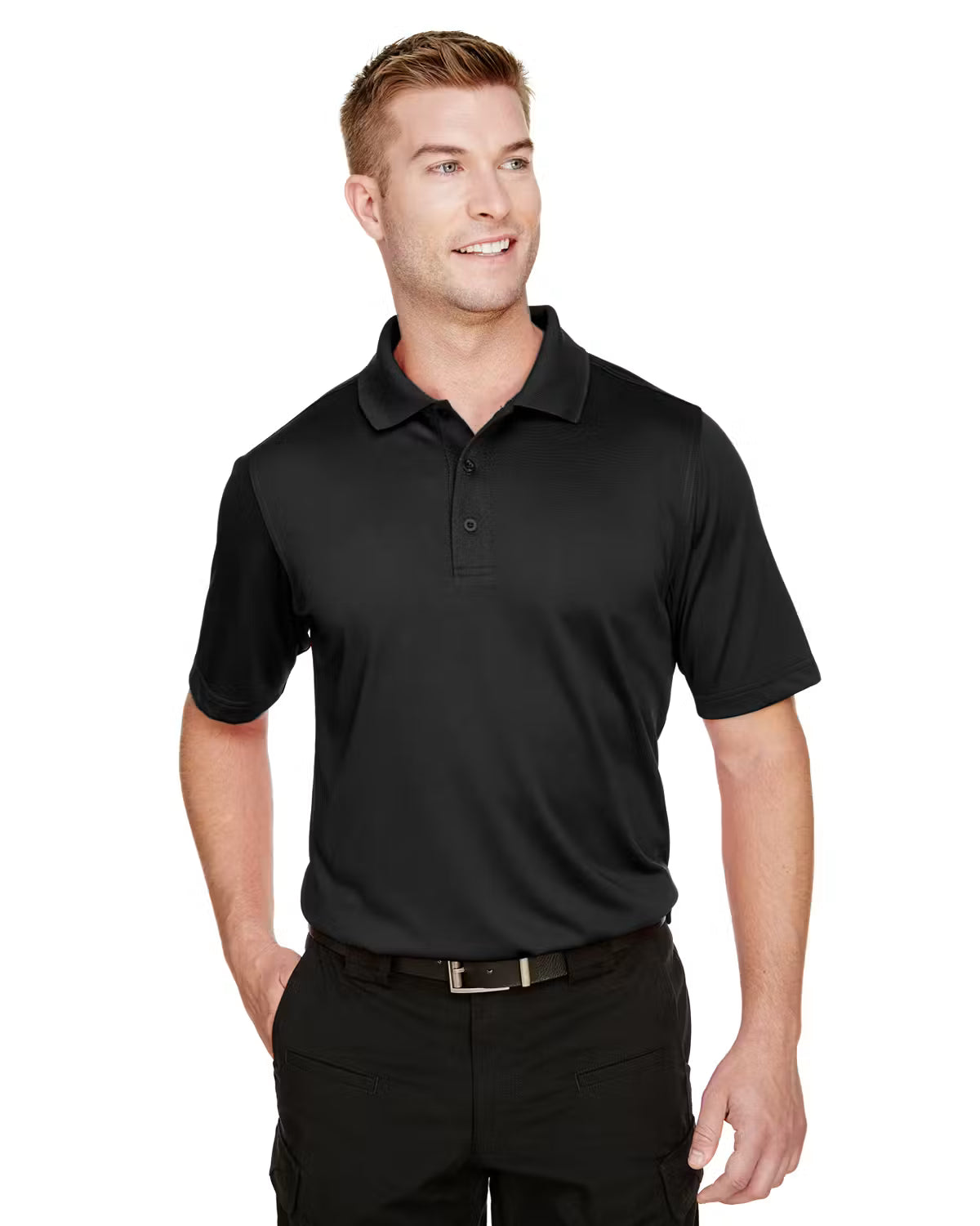 Harriton M348 - Men's Advantage Snag Protection Polo - Custom Logo - 4" LEFT CHEST EMBROIDERED (Copy) (Copy)
