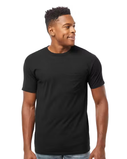 Tultex Pocket T-Shirt - Custom Logo - 4" Left Chest + Full Back Print