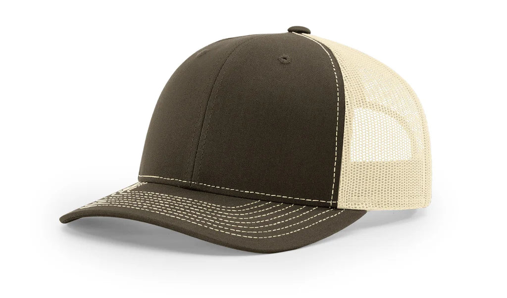 Richardson 112 Classic 6-Panel Trucker Hat – Chocolate Chip/Birch - Customized with Your Logo