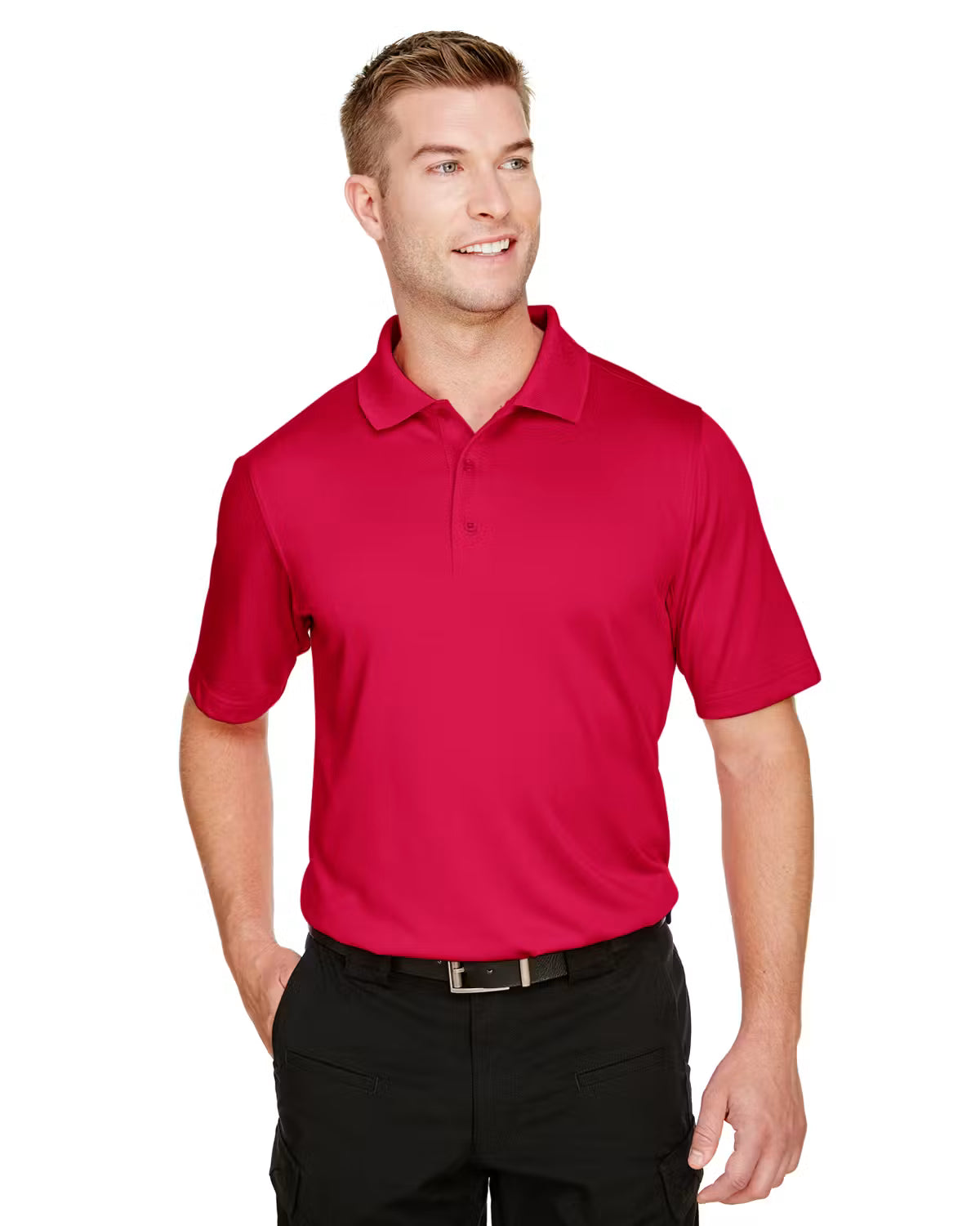 Harriton M348 - Men's Advantage Snag Protection Polo - Custom Logo - 4" LEFT CHEST EMBROIDERED (Copy) (Copy)