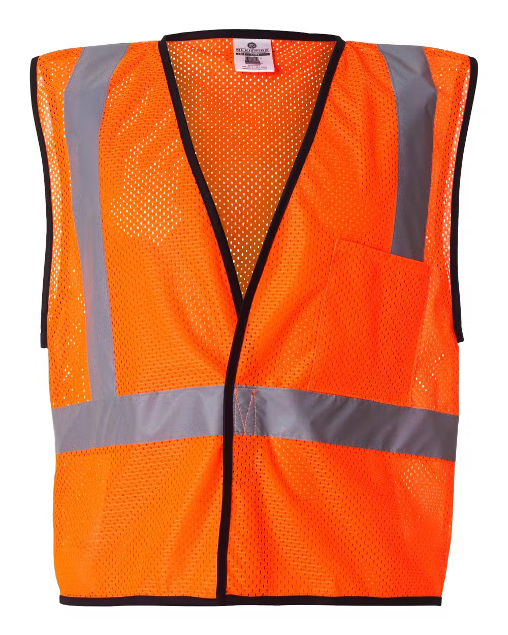 ML Kishigo 1193-1194 - Economy Mesh 1-Pocket Vest - Custom Logo - 4" LEFT CHEST PRINT
