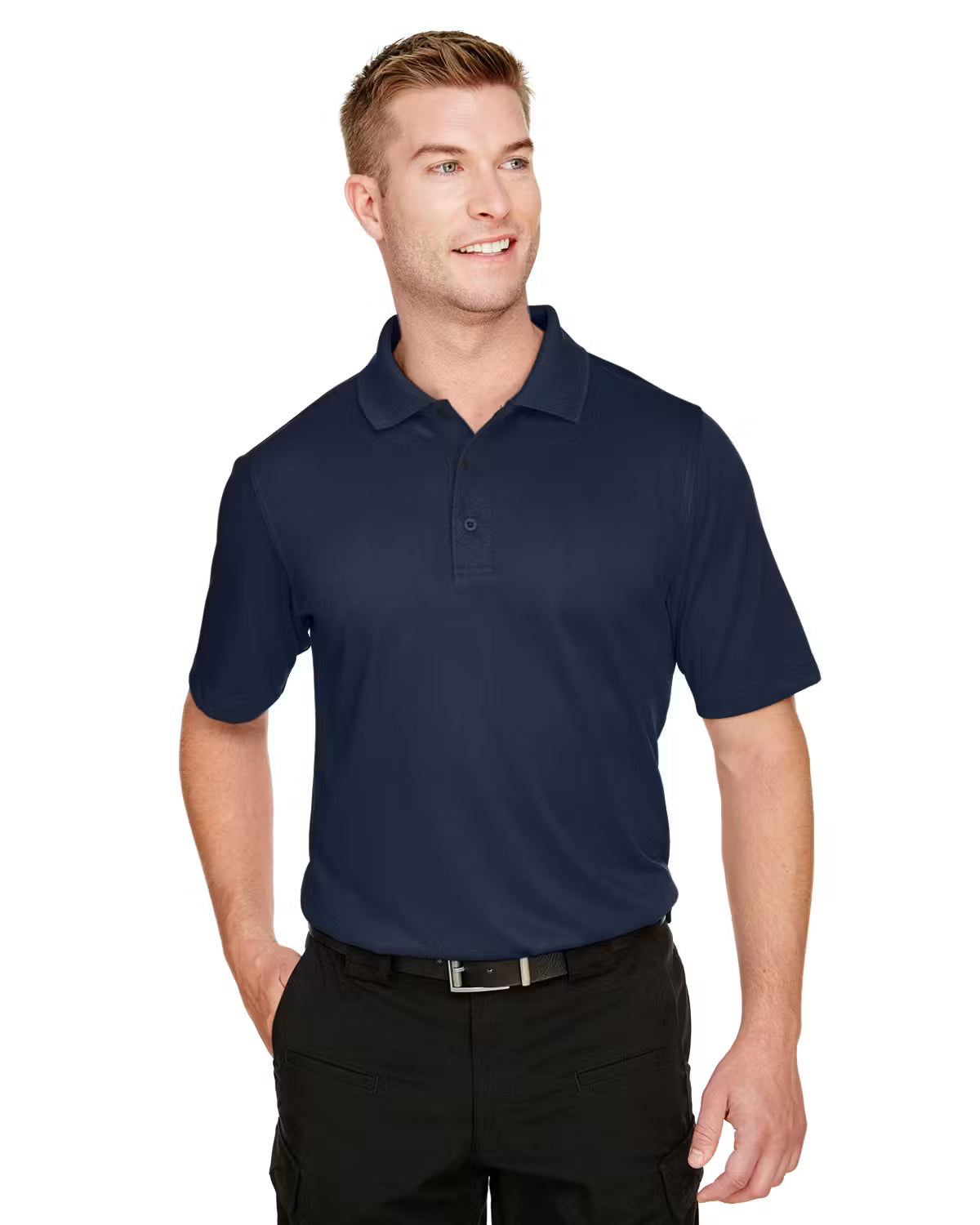Harriton M348 - Men's Advantage Snag Protection Polo - Custom Logo - 4" LEFT CHEST EMBROIDERED (Copy) (Copy)