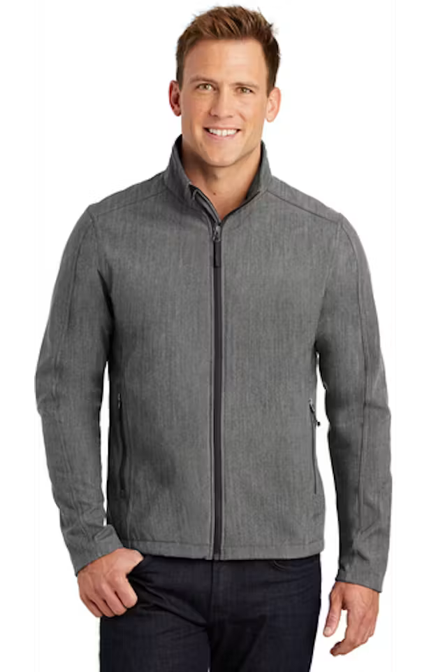 Port Authority J317 - Unisex Core Soft Shell Jacket - Custom Logo - 4" LEFT CHEST EMBROIDERY