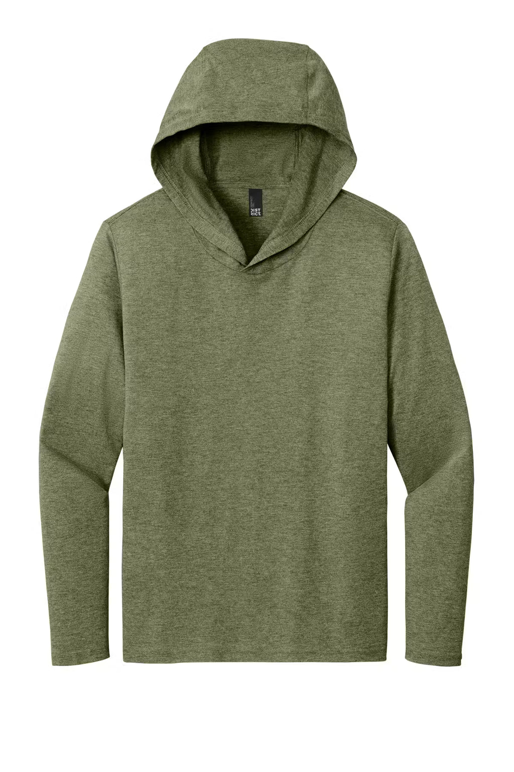 District DM139 - Unisex Perfect Tri Long Sleeve Hoodie - Custom Logo - 4" Left Chest Print (Copy)