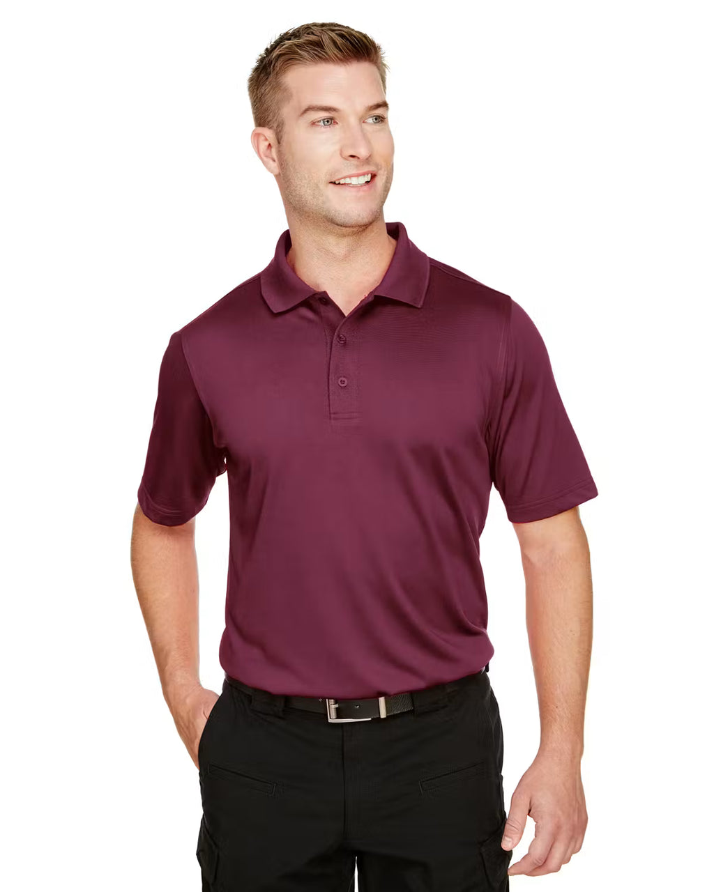 Harriton M348 - Men's Advantage Snag Protection Polo - Custom Logo - 4" LEFT CHEST EMBROIDERED (Copy) (Copy)