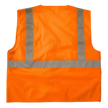 Xtreme Visibility XVSV3310MZ - Value Class 2 Zip Mesh Vest - 4" LEFT CHEST + FULL BACK PRINT
