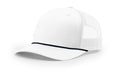 Richardson 112FPR Five Panel Rope Hat – White/Navy - Customized with Your Logo