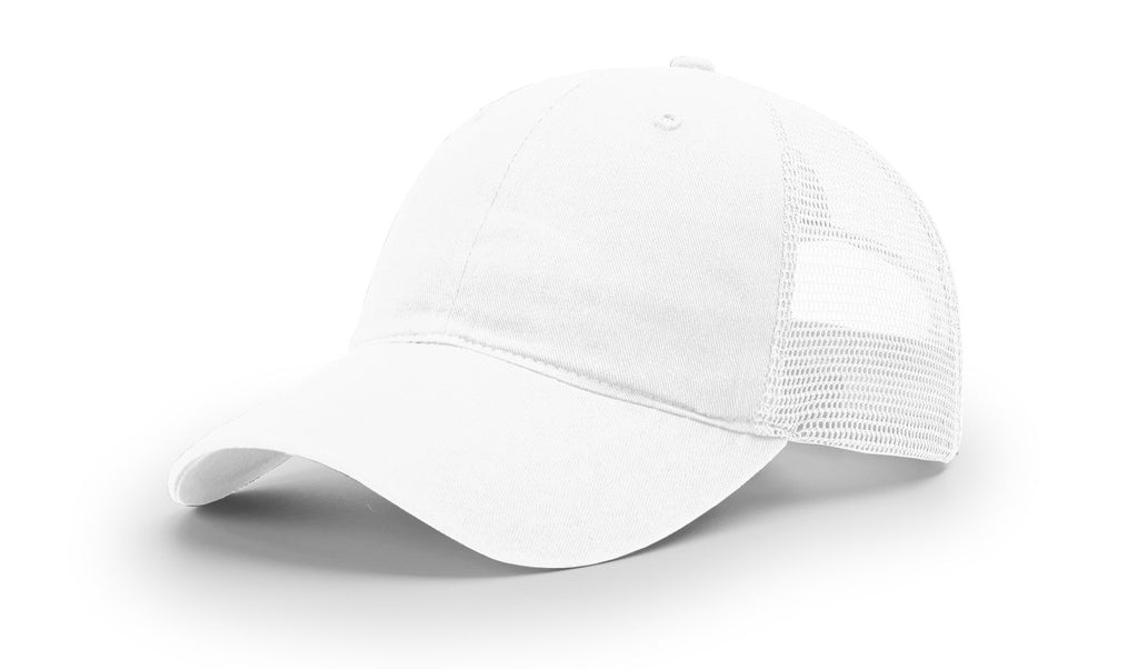Richardson 111 Garment Washed Trucker Hat – White - Customized with Your Logo