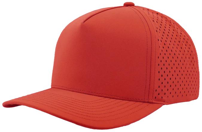 Zapped Blackhawk 5-Panel Laser Perf Hat –  Red - Customized with Your Logo