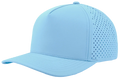 Zapped Blackhawk 5-Panel Laser Perf Hat –  Columbia Blue - Customized with Your Logo