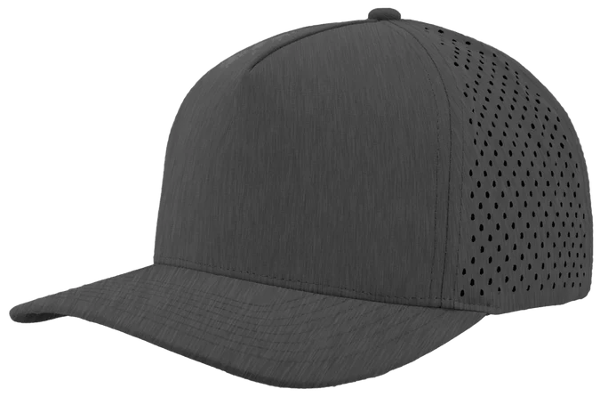 Zapped Blackhawk 5-Panel Laser Perf Hat –  Graphite - Customized with Your Logo