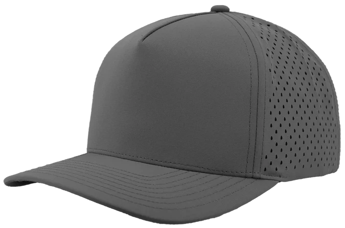 Zapped Blackhawk 5-Panel Laser Perf Hat –  Grey - Customized with Your Logo