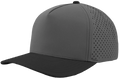 Zapped Blackhawk 5-Panel Laser Perf Hat –  Grey/Black - Customized with Your Logo