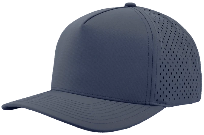 Zapped Blackhawk 5-Panel Laser Perf Hat –  Light Navy - Customized with Your Logo