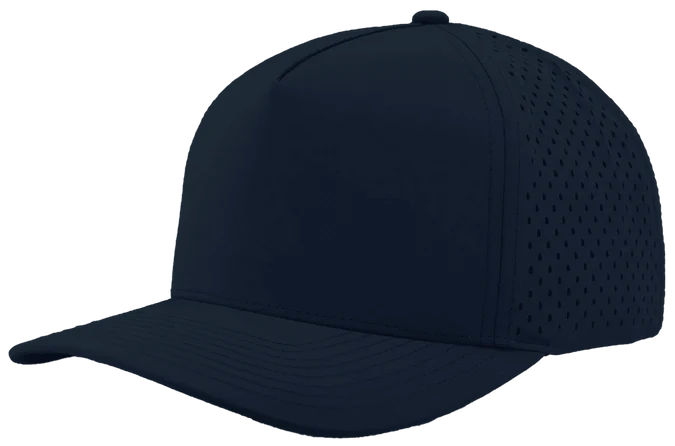 Zapped Blackhawk 5-Panel Laser Perf Hat –  Navy - Customized with Your Logo