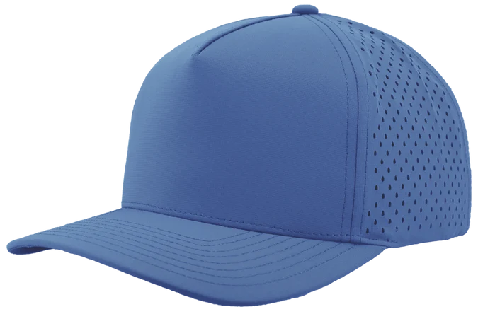 Zapped Blackhawk 5-Panel Laser Perf Hat –  Ocean Blue - Customized with Your Logo