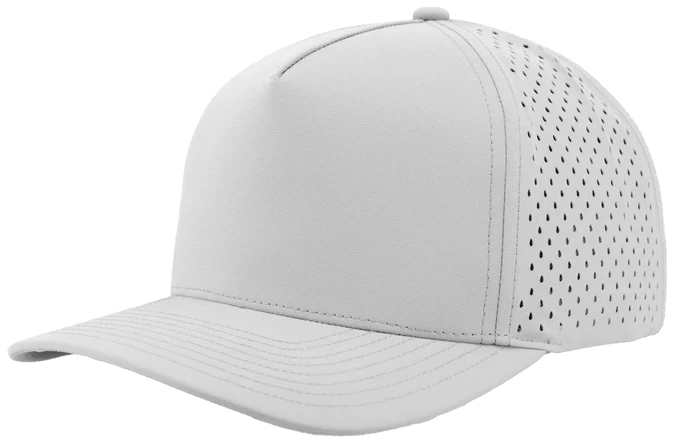 Zapped Blackhawk 5-Panel Laser Perf Hat –  Off White - Customized with Your Logo