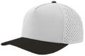 Zapped Blackhawk 5-Panel Laser Perf Hat –  Off White/Black - Customized with Your Logo