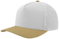 Zapped Blackhawk 5-Panel Laser Perf Hat –  Off White/Khaki - Customized with Your Logo