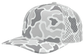Zapped Blackhawk 5-Panel Laser Perf Hat –  Old School Snow Camo - Customized with Your Logo