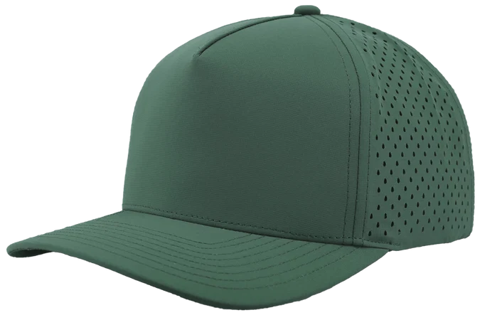 Zapped Blackhawk 5-Panel Laser Perf Hat –  Steel Green - Customized with Your Logo