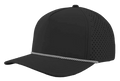Zapped Blackhawk 5-Panel Rope Laser Perf Hat – Black/White Chainlink Rope - Customized with Your Logo