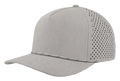 Zapped Blackhawk 5-Panel Rope Laser Perf Hat – Heather Grey w Grey Chainlink Rope - Customized with Your Logo