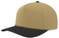 Zapped Blackhawk 5-Panel Rope Laser Perf Hat – Khaki/Black - Customized with Your Logo
