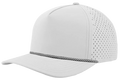 Zapped Blackhawk 5-Panel Rope Laser Perf Hat – Off White/Black Chainlink Rope - Customized with Your Logo