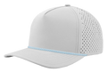 Zapped Blackhawk 5-Panel Rope Laser Perf Hat – Off White/Columbia Blue Chainlink Rope - Customized with Your Logo