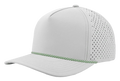 Zapped Blackhawk 5-Panel Rope Laser Perf Hat – Off White/Masters Green Chainlink Rope - Customized with Your Logo