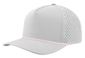 Zapped Blackhawk 5-Panel Rope Laser Perf Hat – Off White/Pink Chainlink Rope - Customized with Your Logo