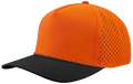 Zapped Blackhawk 5-Panel Rope Laser Perf Hat – Orange/Black w Chainlink Rope - Customized with Your Logo