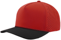 Zapped Blackhawk 5-Panel Rope Laser Perf Hat – Black/Red w Chainlink Rope - Customized with Your Logo